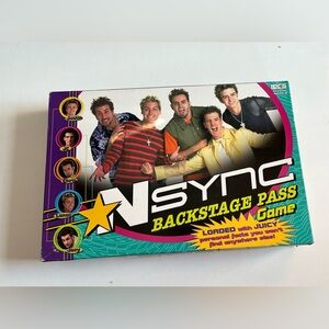 NSYNC Backstage Pass Board Game Memorabilia 90's Boy Band Pop Vintage Retro